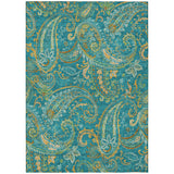 Addison Rugs Chantille ACN533 Machine Made Polyester Transitional Rug Teal Polyester 10' x 14'