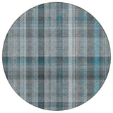 Addison Rugs Chantille ACN534 Machine Made Polyester Transitional Rug Teal Polyester 8' x 8'