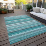 Addison Rugs Chantille ACN535 Machine Made Polyester Transitional Rug Teal Polyester 10' x 14'