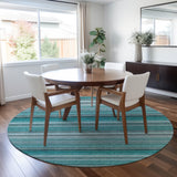 Addison Rugs Chantille ACN535 Machine Made Polyester Transitional Rug Teal Polyester 8' x 8'