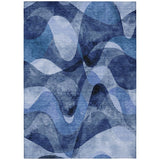Addison Rugs Chantille ACN536 Machine Made Polyester Contemporary Rug Navy Polyester 10' x 14'