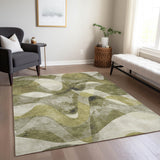 Addison Rugs Chantille ACN536 Machine Made Polyester Contemporary Rug Olive Polyester 10' x 14'