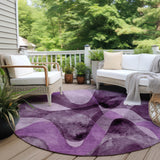 Addison Rugs Chantille ACN536 Machine Made Polyester Contemporary Rug Purple Polyester 8' x 8'