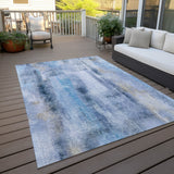 Addison Rugs Chantille ACN537 Machine Made Polyester Transitional Rug Blue Polyester 10' x 14'
