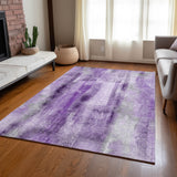 Addison Rugs Chantille ACN537 Machine Made Polyester Transitional Rug Purple Polyester 10' x 14'
