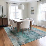 Addison Rugs Chantille ACN537 Machine Made Polyester Transitional Rug Teal Polyester 10' x 14'