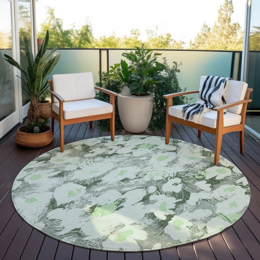 Addison Rugs Chantille ACN538 Machine Made Polyester Transitional Rug Aloe Polyester 8' x 8'