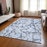 Addison Rugs Chantille ACN538 Machine Made Polyester Transitional Rug Denim Polyester 10' x 14'