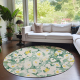 Addison Rugs Chantille ACN538 Machine Made Polyester Transitional Rug Green Polyester 8' x 8'