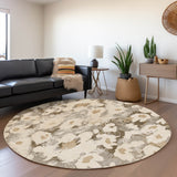 Addison Rugs Chantille ACN538 Machine Made Polyester Transitional Rug Khaki Polyester 8' x 8'