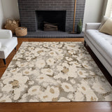 Addison Rugs Chantille ACN538 Machine Made Polyester Transitional Rug Khaki Polyester 10' x 14'