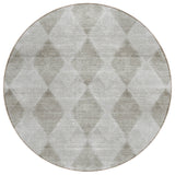 Addison Rugs Chantille ACN539 Machine Made Polyester Transitional Rug Gray Polyester 8' x 8'