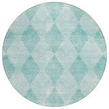 Addison Rugs Chantille ACN539 Machine Made Polyester Transitional Rug Teal Polyester 8' x 8'
