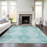 Addison Rugs Chantille ACN539 Machine Made Polyester Transitional Rug Teal Polyester 10' x 14'