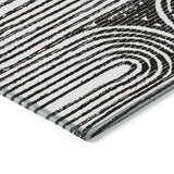Addison Rugs Chantille ACN540 Machine Made Polyester Contemporary Rug Black Polyester 10' x 14'