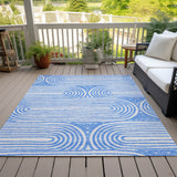 Addison Rugs Chantille ACN540 Machine Made Polyester Contemporary Rug Blue Polyester 10' x 14'