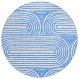 Addison Rugs Chantille ACN540 Machine Made Polyester Contemporary Rug Blue Polyester 8' x 8'