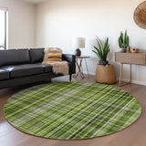 Addison Rugs Chantille ACN541 Machine Made Polyester Transitional Rug Green Polyester 8' x 8'