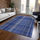 Addison Rugs Chantille ACN541 Machine Made Polyester Transitional Rug Navy Polyester 10' x 14'