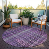 Addison Rugs Chantille ACN541 Machine Made Polyester Transitional Rug Purple Polyester 8' x 8'