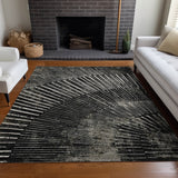 Addison Rugs Chantille ACN542 Machine Made Polyester Transitional Rug Black Polyester 10' x 14'