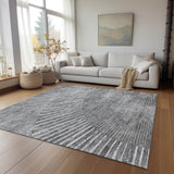 Addison Rugs Chantille ACN542 Machine Made Polyester Transitional Rug Gray Polyester 10' x 14'