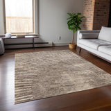 Addison Rugs Chantille ACN542 Machine Made Polyester Transitional Rug Taupe Polyester 10' x 14'