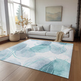 Addison Rugs Chantille ACN544 Machine Made Polyester Contemporary Rug Teal Polyester 10' x 14'