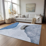Addison Rugs Chantille ACN547 Machine Made Polyester Transitional Rug Blue Polyester 10' x 14'