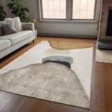 Addison Rugs Chantille ACN547 Machine Made Polyester Transitional Rug Brown Polyester 10' x 14'