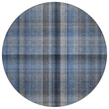 Addison Rugs Chantille ACN548 Machine Made Polyester Transitional Rug Blue Polyester 8' x 8'