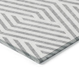 Addison Rugs Chantille ACN550 Machine Made Polyester Transitional Rug Gray Polyester 10' x 14'