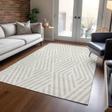 Addison Rugs Chantille ACN550 Machine Made Polyester Transitional Rug Ivory Polyester 10' x 14'