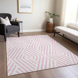 Addison Rugs Chantille ACN550 Machine Made Polyester Transitional Rug Pink Polyester 10' x 14'