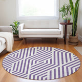 Addison Rugs Chantille ACN550 Machine Made Polyester Transitional Rug Purple Polyester 8' x 8'