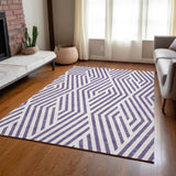 Addison Rugs Chantille ACN550 Machine Made Polyester Transitional Rug Purple Polyester 10' x 14'