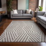 Addison Rugs Chantille ACN550 Machine Made Polyester Transitional Rug Taupe Polyester 10' x 14'