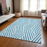 Addison Rugs Chantille ACN550 Machine Made Polyester Transitional Rug Teal Polyester 10' x 14'