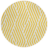Addison Rugs Chantille ACN550 Machine Made Polyester Transitional Rug Yellow Polyester 8' x 8'