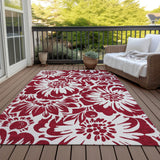 Addison Rugs Chantille ACN551 Machine Made Polyester Transitional Rug Burgundy Polyester 10' x 14'