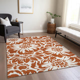 Addison Rugs Chantille ACN551 Machine Made Polyester Transitional Rug Paprika Polyester 10' x 14'