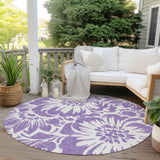 Addison Rugs Chantille ACN551 Machine Made Polyester Transitional Rug Purple Polyester 8' x 8'