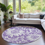 Addison Rugs Chantille ACN551 Machine Made Polyester Transitional Rug Purple Polyester 8' x 8'