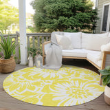 Addison Rugs Chantille ACN551 Machine Made Polyester Transitional Rug Yellow Polyester 8' x 8'