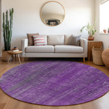 Addison Rugs Chantille ACN552 Machine Made Polyester Transitional Rug Purple Polyester 8' x 8'