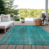 Addison Rugs Chantille ACN552 Machine Made Polyester Transitional Rug Teal Polyester 10' x 14'