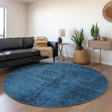 Addison Rugs Chantille ACN554 Machine Made Polyester Transitional Rug Navy Polyester 8' x 8'