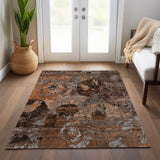 Addison Rugs Chantille ACN555 Machine Made Polyester Transitional Rug Terracotta Polyester 10' x 14'