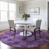 Addison Rugs Chantille ACN557 Machine Made Polyester Transitional Rug Eggplant Polyester 8' x 8'
