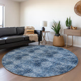 Addison Rugs Chantille ACN557 Machine Made Polyester Transitional Rug Navy Polyester 8' x 8'